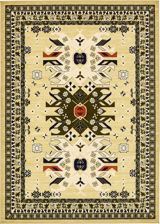 Cream 7' 1 x 10' Taftan Rectangle Area Rug