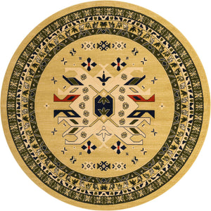 Cream 7' 10 x 7' 10 Taftan Round Area Rug