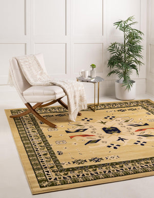 Cream 7' 10 x 7' 10 Taftan Square Area Rug