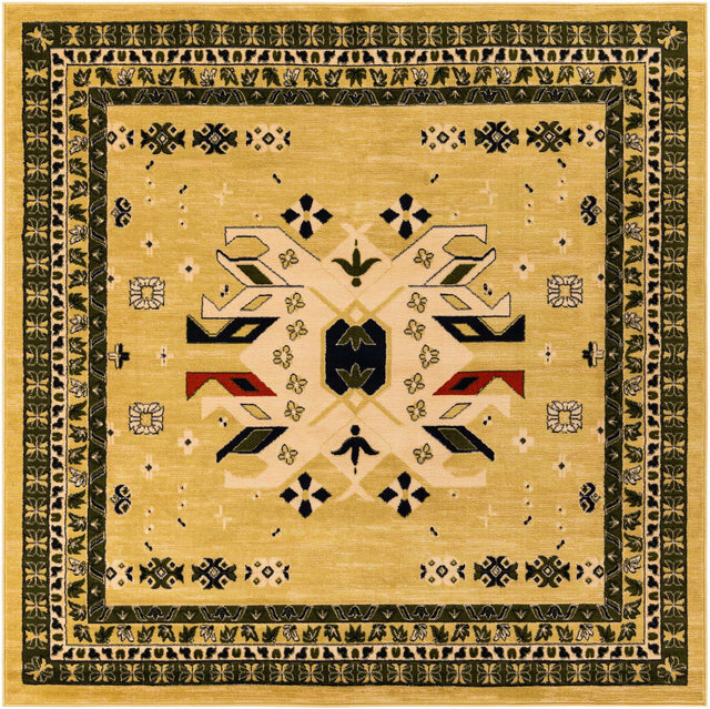 Cream 7' 10 x 7' 10 Taftan Square Area Rug