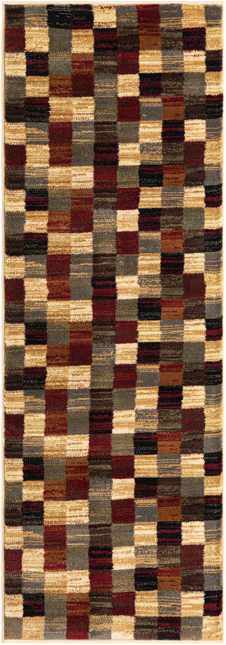 Multicolor 2' x 6' 1 Barista Runner Area Rug 100% Polypropylene Abstract Modern Geometric Carpet for Living Room Dining Office Dorm Room Decor for Sale at Rug Engine
