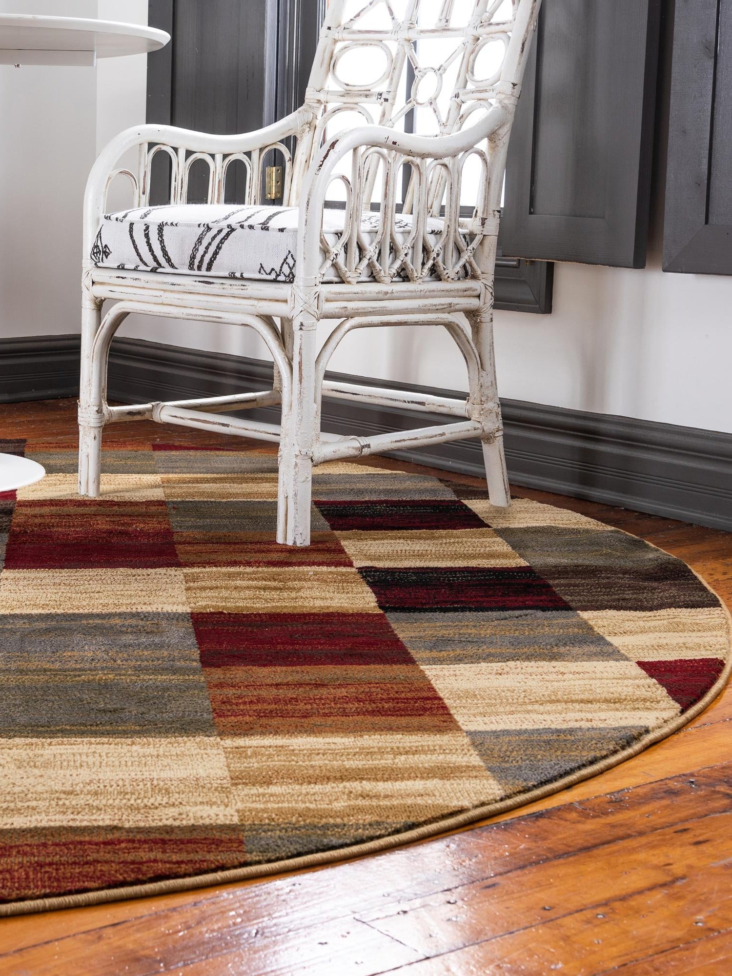 Multicolor 10' x 10' Barista Round Area Rug 100% Polypropylene Abstract Modern Geometric Carpet for Living Room Dining Office Dorm Room Decor for Sale at Rug Engine