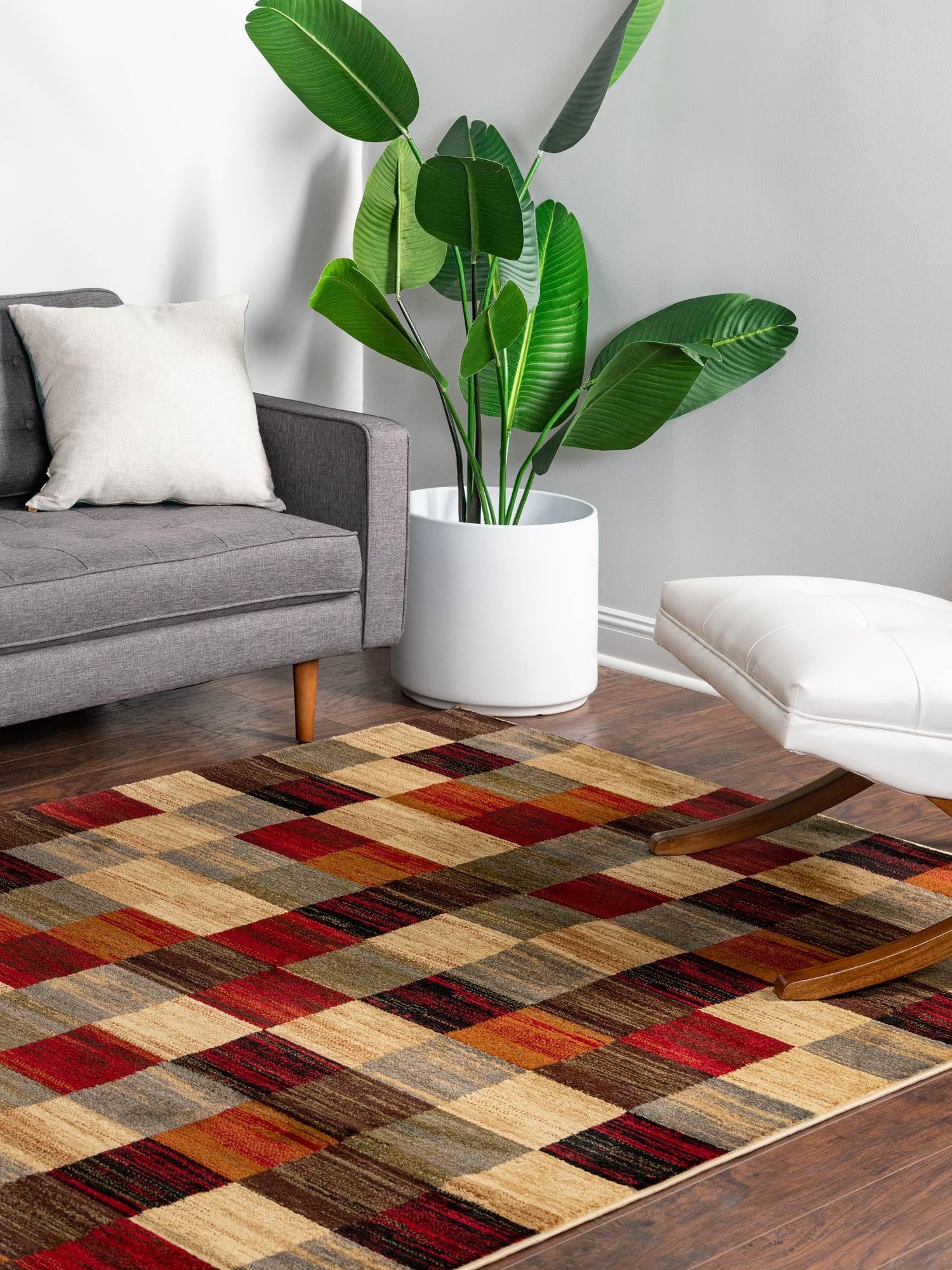 Multicolor 5' 3 x 8' Barista Rectangle Area Rug 100% Polypropylene Abstract Modern Geometric Carpet for Living Room Dining Office Dorm Room Decor for Sale at Rug Engine