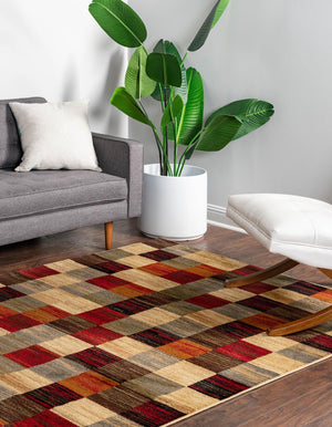 Multicolor 9' x 12' Barista Rectangle Area Rug 100% Polypropylene Abstract Modern Geometric Carpet for Living Room Dining Office Dorm Room Decor for Sale at Rug Engine