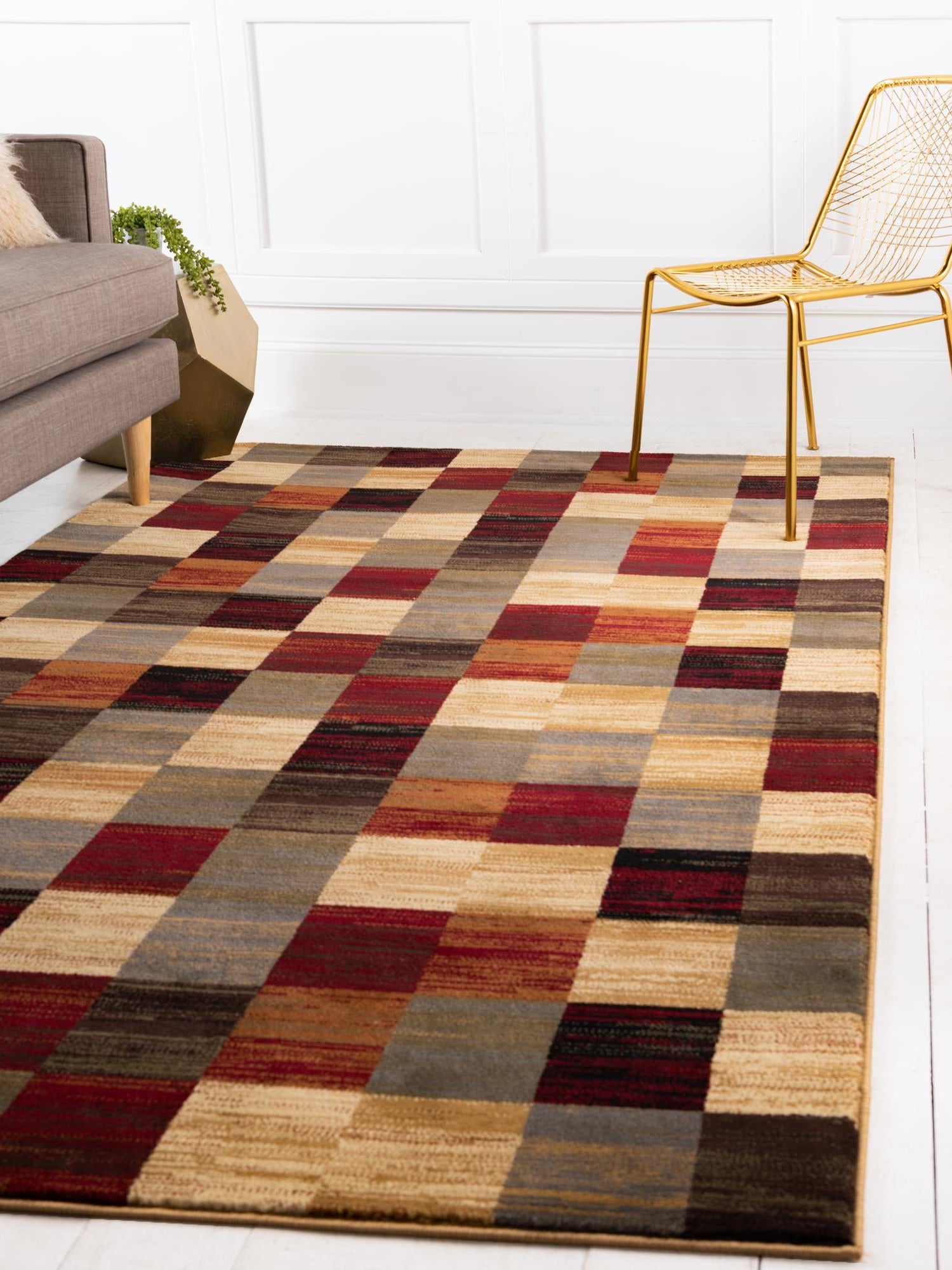 Multicolor 9' x 12' Barista Rectangle Area Rug 100% Polypropylene Abstract Modern Geometric Carpet for Living Room Dining Office Dorm Room Decor for Sale at Rug Engine