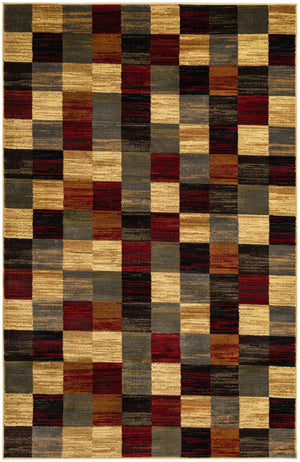 Multicolor 5' 3 x 8' Barista Rectangle Area Rug 100% Polypropylene Abstract Modern Geometric Carpet for Living Room Dining Office Dorm Room Decor for Sale at Rug Engine