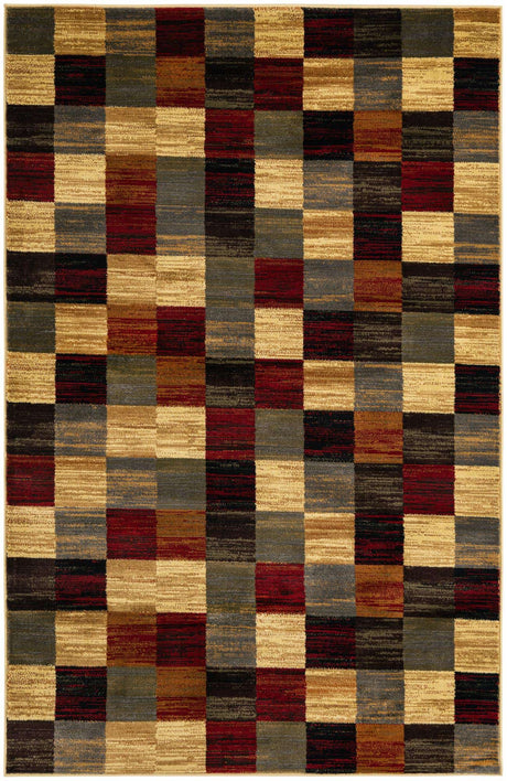 Multicolor 5' 3 x 8' Barista Rectangle Area Rug 100% Polypropylene Abstract Modern Geometric Carpet for Living Room Dining Office Dorm Room Decor for Sale at Rug Engine