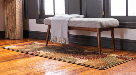 Beige 2' 7 x 12' Barista Runner Area Rug 100% Polypropylene Abstract Modern Geometric Carpet for Living Room Dining Office Dorm Room Decor for Sale at Rug Engine