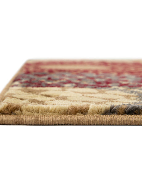 Beige 2' 7 x 12' Barista Runner Area Rug 100% Polypropylene Abstract Modern Geometric Carpet for Living Room Dining Office Dorm Room Decor for Sale at Rug Engine