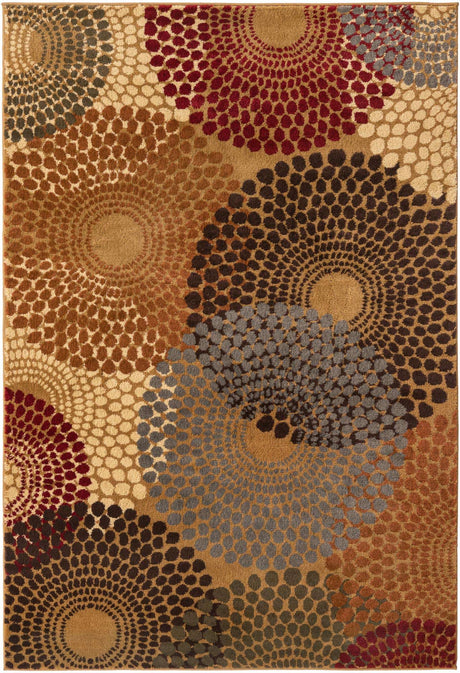 Beige 4' 1 x 6' 1 Barista Rectangle Area Rug 100% Polypropylene Abstract Modern Geometric Carpet for Living Room Dining Office Dorm Room Decor for Sale at Rug Engine