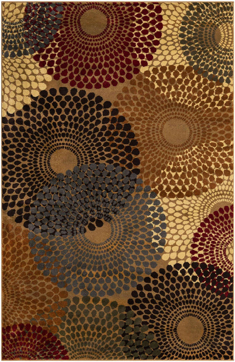 Beige 5' 3 x 8' Barista Rectangle Area Rug 100% Polypropylene Abstract Modern Geometric Carpet for Living Room Dining Office Dorm Room Decor for Sale at Rug Engine