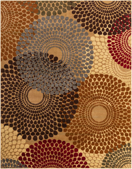Beige 7' 10 x 10' Barista Rectangle Area Rug 100% Polypropylene Abstract Modern Geometric Carpet for Living Room Dining Office Dorm Room Decor for Sale at Rug Engine