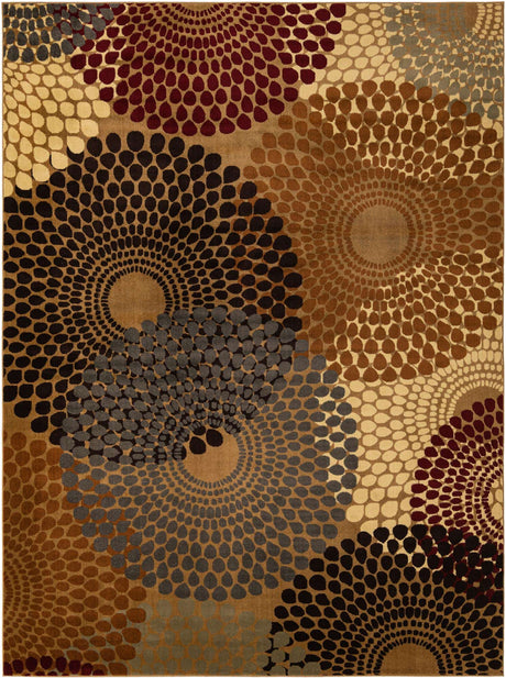 Beige 9' x 12' Barista Rectangle Area Rug 100% Polypropylene Abstract Modern Geometric Carpet for Living Room Dining Office Dorm Room Decor for Sale at Rug Engine