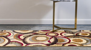 Beige 2' x 6' 1 Barista Runner Area Rug 100% Polypropylene Abstract Modern Geometric Carpet for Living Room Dining Office Dorm Room Decor for Sale at Rug Engine