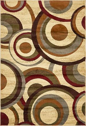 Beige 4' 1 x 6' 1 Barista Rectangle Area Rug 100% Polypropylene Abstract Modern Geometric Carpet for Living Room Dining Office Dorm Room Decor for Sale at Rug Engine
