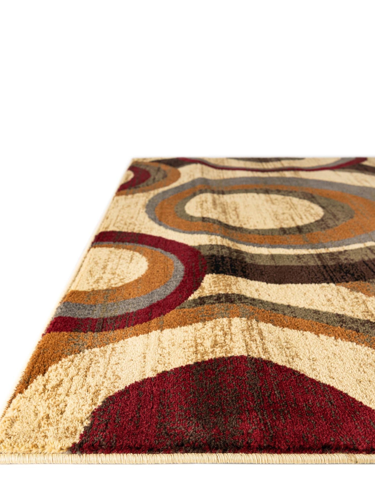 Beige 5' 3 x 8' Barista Rectangle Area Rug 100% Polypropylene Abstract Modern Geometric Carpet for Living Room Dining Office Dorm Room Decor for Sale at Rug Engine