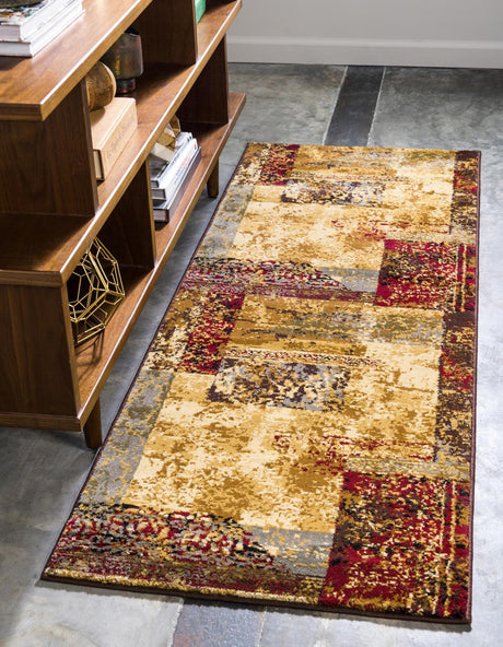 Beige 2' x 6' 1 Barista Runner Area Rug 100% Polypropylene Abstract Modern Geometric Carpet for Living Room Dining Office Dorm Room Decor for Sale at Rug Engine