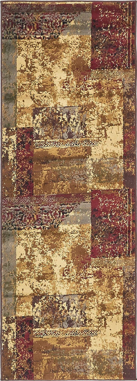 Beige 2' x 6' 1 Barista Runner Area Rug 100% Polypropylene Abstract Modern Geometric Carpet for Living Room Dining Office Dorm Room Decor for Sale at Rug Engine