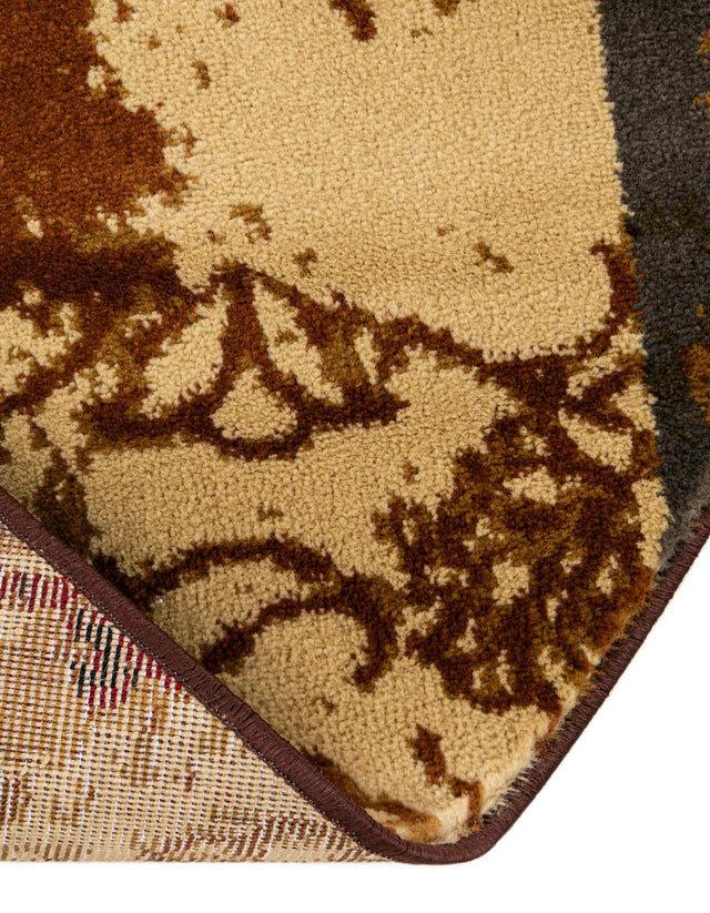 Beige 4' 1 x 4' 1 Barista Round Area Rug 100% Polypropylene Abstract Modern Geometric Carpet for Living Room Dining Office Dorm Room Decor for Sale at Rug Engine