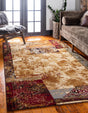 Beige 4' 1 x 6' 1 Barista Rectangle Area Rug 100% Polypropylene Abstract Modern Geometric Carpet for Living Room Dining Office Dorm Room Decor for Sale at Rug Engine