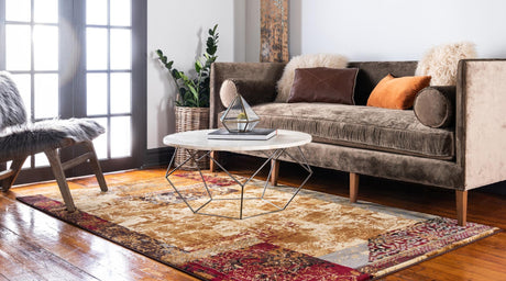Beige 9' x 12' Barista Rectangle Area Rug 100% Polypropylene Abstract Modern Geometric Carpet for Living Room Dining Office Dorm Room Decor for Sale at Rug Engine