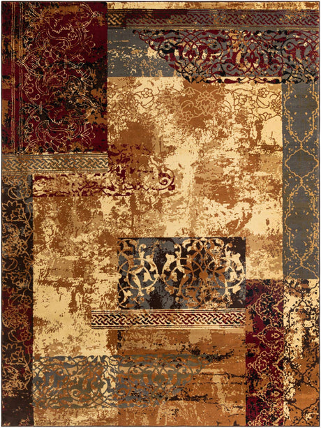 Beige 9' x 12' Barista Rectangle Area Rug 100% Polypropylene Abstract Modern Geometric Carpet for Living Room Dining Office Dorm Room Decor for Sale at Rug Engine