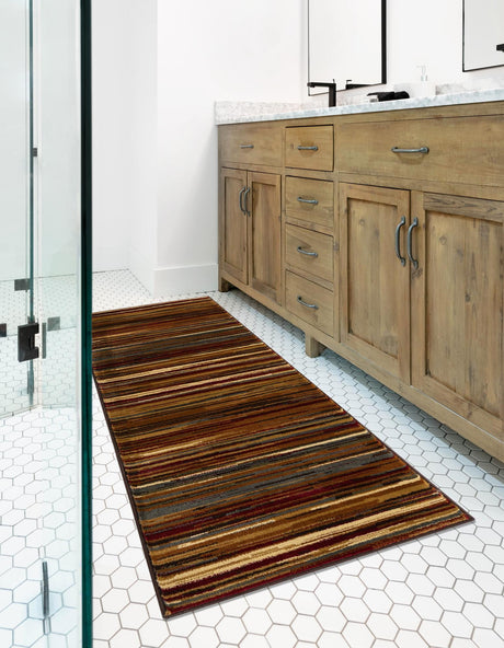 Beige 2' 7 x 12' Barista Runner Area Rug 100% Polypropylene Abstract Modern Geometric Carpet for Living Room Dining Office Dorm Room Decor for Sale at Rug Engine