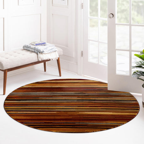 Beige 10' x 10' Barista Round Area Rug 100% Polypropylene Abstract Modern Geometric Carpet for Living Room Dining Office Dorm Room Decor for Sale at Rug Engine