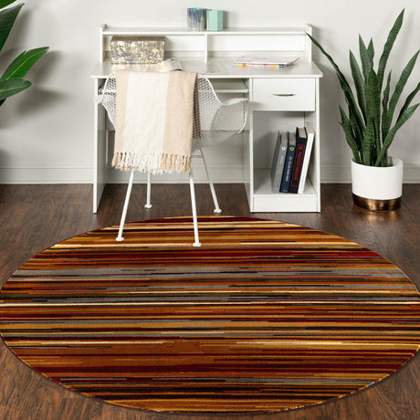 Beige 10' x 10' Barista Round Area Rug 100% Polypropylene Abstract Modern Geometric Carpet for Living Room Dining Office Dorm Room Decor for Sale at Rug Engine