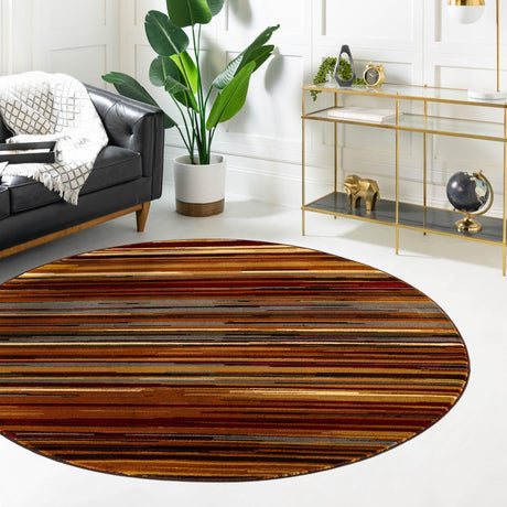 Beige 10' x 10' Barista Round Area Rug 100% Polypropylene Abstract Modern Geometric Carpet for Living Room Dining Office Dorm Room Decor for Sale at Rug Engine