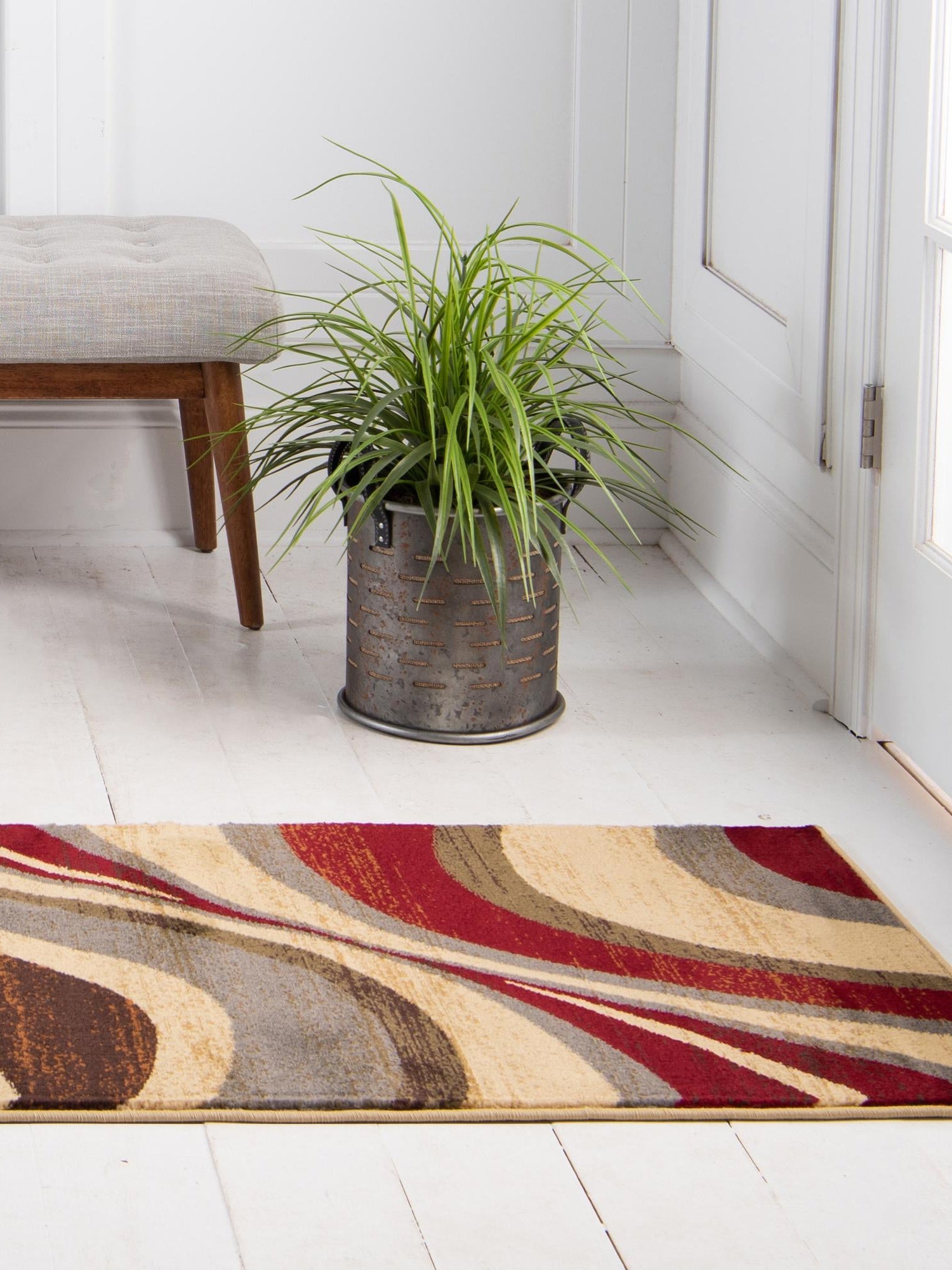 Beige 2' 7 x 15' 11 Barista Runner Area Rug 100% Polypropylene Abstract Modern Geometric Carpet for Living Room Dining Office Dorm Room Decor for Sale at Rug Engine