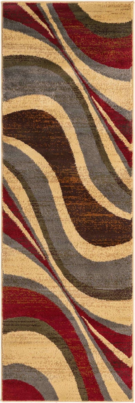 Beige 2' x 6' 1 Barista Runner Area Rug 100% Polypropylene Abstract Modern Geometric Carpet for Living Room Dining Office Dorm Room Decor for Sale at Rug Engine