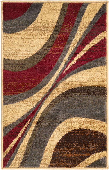 Beige 2' x 3' 1 Barista Rectangle Area Rug 100% Polypropylene Abstract Modern Geometric Carpet for Living Room Dining Office Dorm Room Decor for Sale at Rug Engine