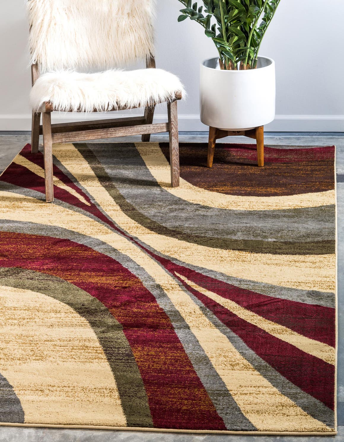 Beige 2' x 3' 1 Barista Rectangle Area Rug 100% Polypropylene Abstract Modern Geometric Carpet for Living Room Dining Office Dorm Room Decor for Sale at Rug Engine