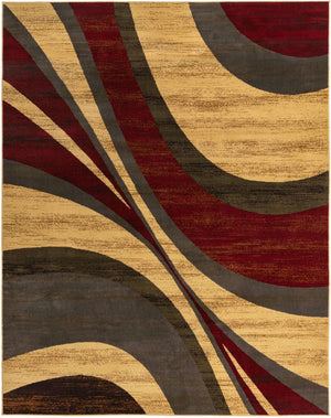 Beige 7' 10 x 10' Barista Rectangle Area Rug 100% Polypropylene Abstract Modern Geometric Carpet for Living Room Dining Office Dorm Room Decor for Sale at Rug Engine