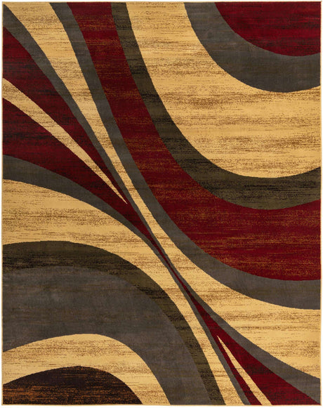 Beige 7' 10 x 10' Barista Rectangle Area Rug 100% Polypropylene Abstract Modern Geometric Carpet for Living Room Dining Office Dorm Room Decor for Sale at Rug Engine