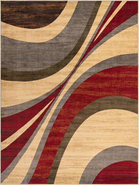 Beige 9' x 12' Barista Rectangle Area Rug 100% Polypropylene Abstract Modern Geometric Carpet for Living Room Dining Office Dorm Room Decor for Sale at Rug Engine