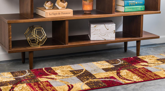 Multicolor 2' x 12' Barista Runner Area Rug 100% Polypropylene Abstract Modern Geometric Carpet for Living Room Dining Office Dorm Room Decor for Sale at Rug Engine