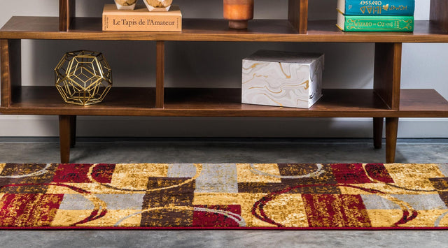 Multicolor 2' 2 x 10' Barista Runner Area Rug 100% Polypropylene Abstract Modern Geometric Carpet for Living Room Dining Office Dorm Room Decor for Sale at Rug Engine
