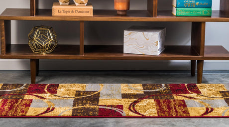 Multicolor 2' x 6' 1 Barista Runner Area Rug 100% Polypropylene Abstract Modern Geometric Carpet for Living Room Dining Office Dorm Room Decor for Sale at Rug Engine