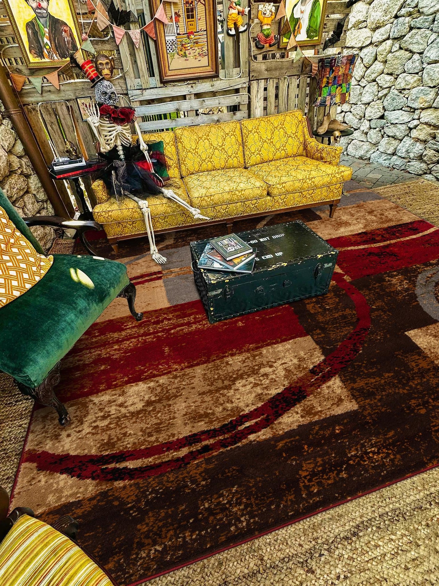 Multicolor 6' 1 x 9' Barista Rectangle Area Rug Discounted Clearance Final Sale 100% Polypropylene Abstract Modern Geometric Carpet for Living Room Dining Office Dorm Room Decor for Sale at Rug Engine