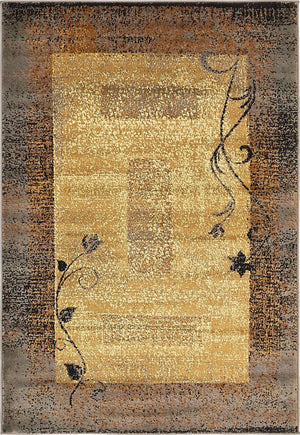 Beige 4' 1 x 6' 1 Barista Rectangle Area Rug 100% Polypropylene Abstract Modern Geometric Carpet for Living Room Dining Office Dorm Room Decor for Sale at Rug Engine