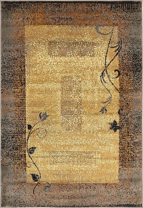 Beige 4' 1 x 6' 1 Barista Rectangle Area Rug 100% Polypropylene Abstract Modern Geometric Carpet for Living Room Dining Office Dorm Room Decor for Sale at Rug Engine