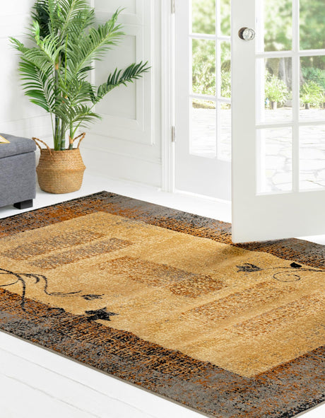 Beige 2' x 3' 1 Barista Rectangle Area Rug 100% Polypropylene Abstract Modern Geometric Carpet for Living Room Dining Office Dorm Room Decor for Sale at Rug Engine