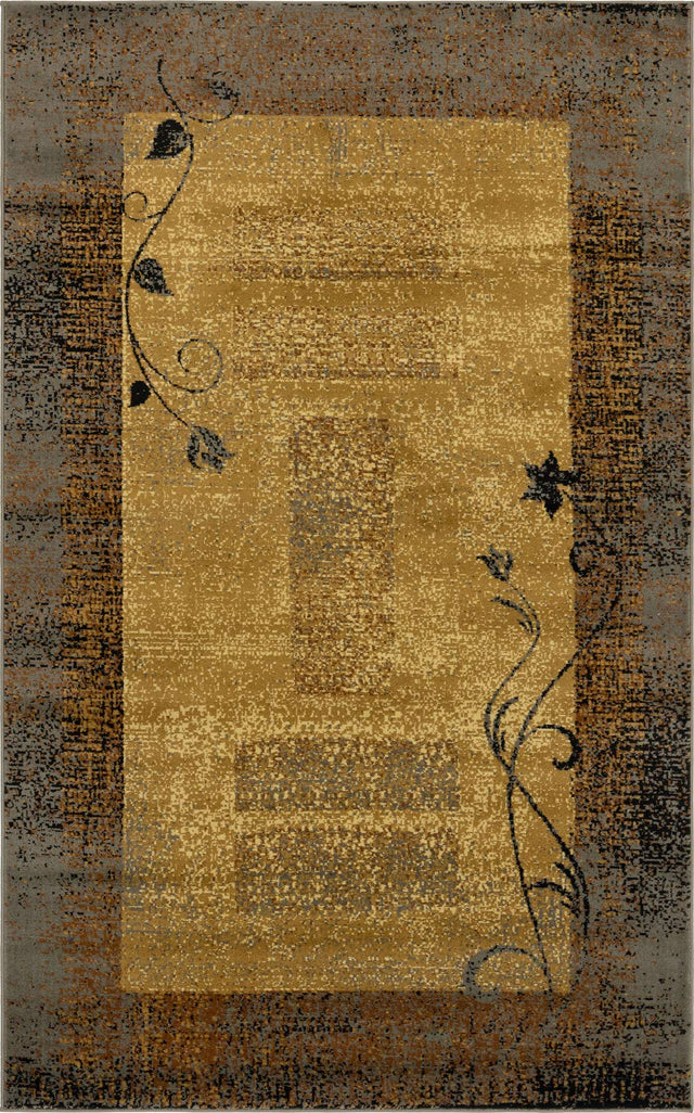 Beige 5' 3 x 8' Barista Rectangle Area Rug 100% Polypropylene Abstract Modern Geometric Carpet for Living Room Dining Office Dorm Room Decor for Sale at Rug Engine