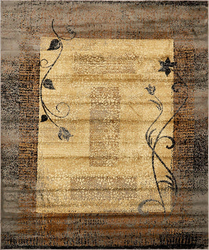 Beige 7' 10 x 10' Barista Rectangle Area Rug 100% Polypropylene Abstract Modern Geometric Carpet for Living Room Dining Office Dorm Room Decor for Sale at Rug Engine