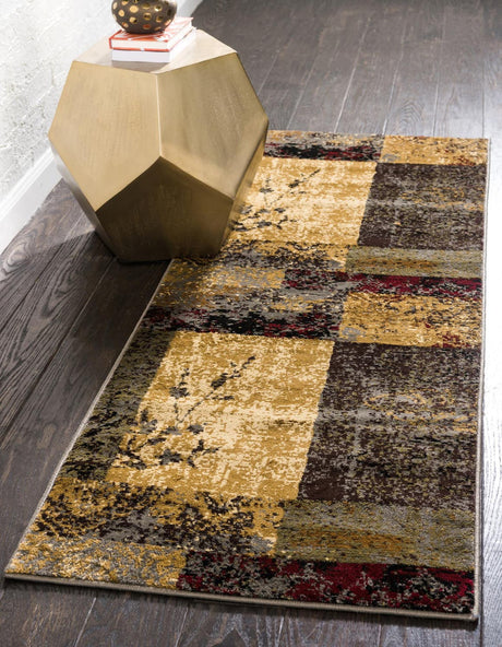 Beige 2' 7 x 10' Barista Runner Area Rug 100% Polypropylene Abstract Modern Geometric Carpet for Living Room Dining Office Dorm Room Decor for Sale at Rug Engine