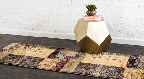 Beige 2' 7 x 12' Barista Runner Area Rug 100% Polypropylene Abstract Modern Geometric Carpet for Living Room Dining Office Dorm Room Decor for Sale at Rug Engine