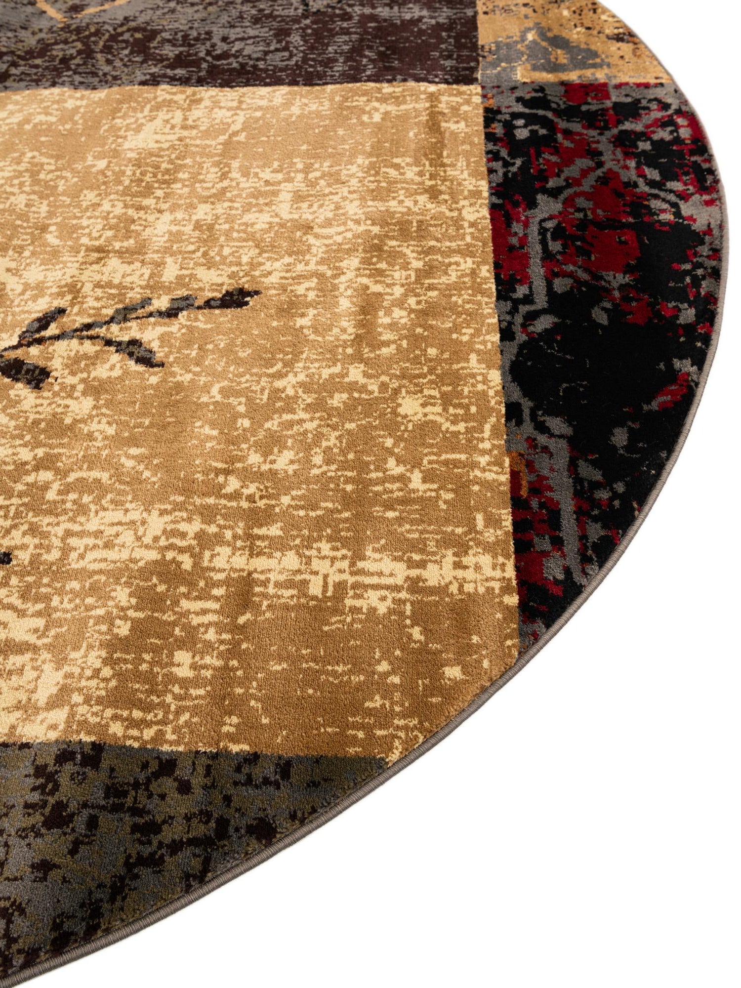 Beige 10' x 10' Barista Round Area Rug 100% Polypropylene Abstract Modern Geometric Carpet for Living Room Dining Office Dorm Room Decor for Sale at Rug Engine