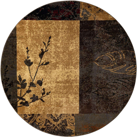 Beige 7' 10 x 7' 10 Barista Round Area Rug 100% Polypropylene Abstract Modern Geometric Carpet for Living Room Dining Office Dorm Room Decor for Sale at Rug Engine